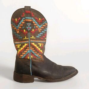 Johnny Ringo Size 9B Cowboy Boots LADIES AZTEC JR922-39C Western Colorful